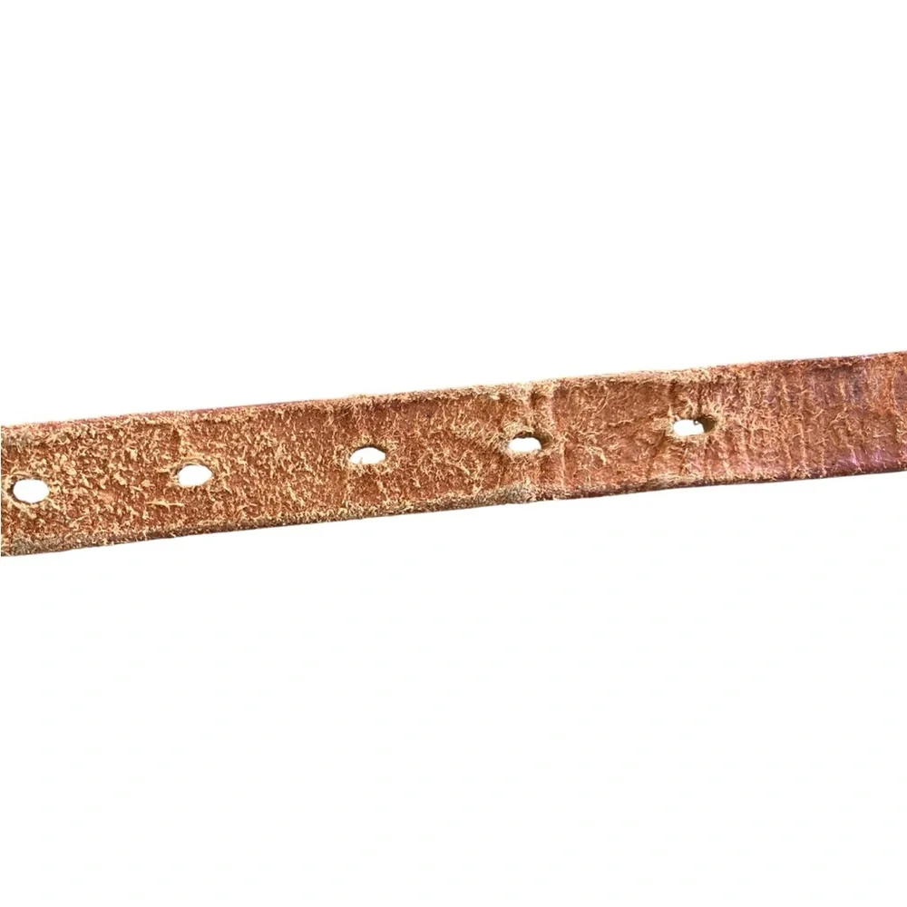 VTG Kid's Disneyland Western Beaded Leather Belt Size S/M